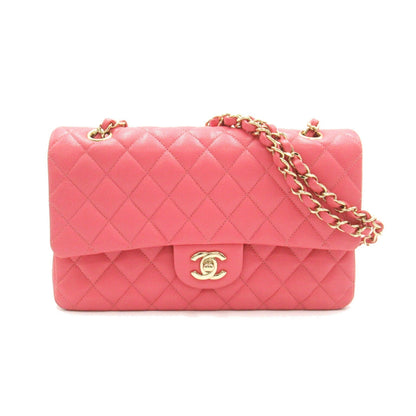 Top Quality Chanel Caviar Skin Double Flap Shoulder Bag Pink