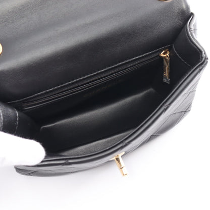 Top Quality Chanel Lambskin Matelasse Shoulder Bag Black