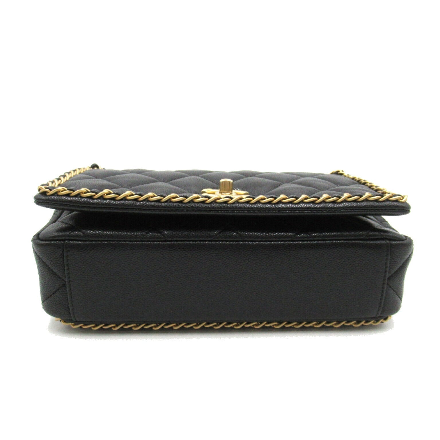 Top Quality Chanel Caviar Skin Matelasse Chain Shoulder Bag Black