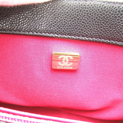 Top Quality Chanel Caviar Skin Matelasse Chain Shoulder Bag Black