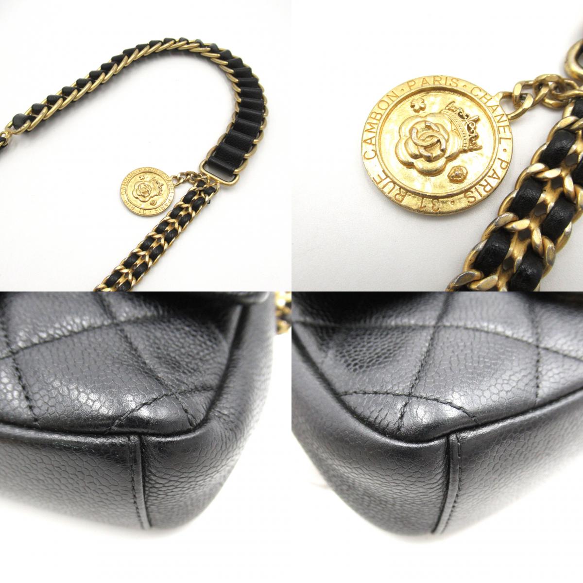Top Quality Chanel Mini Matelasse Leather Shoulder Bag Black