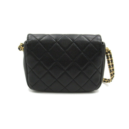 Top Quality Chanel Mini Matelasse Leather Shoulder Bag Black