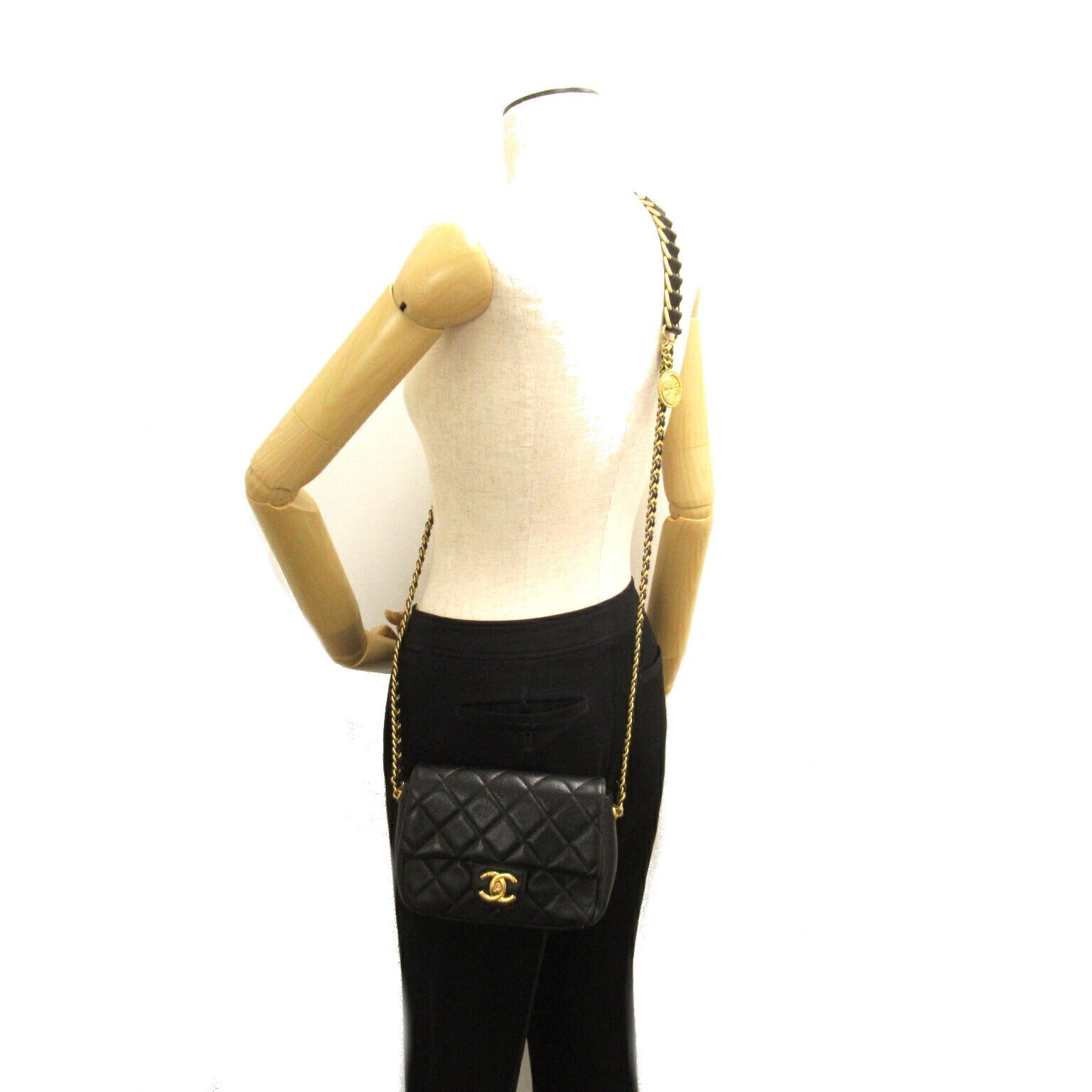 Top Quality Chanel Mini Matelasse Leather Shoulder Bag Black
