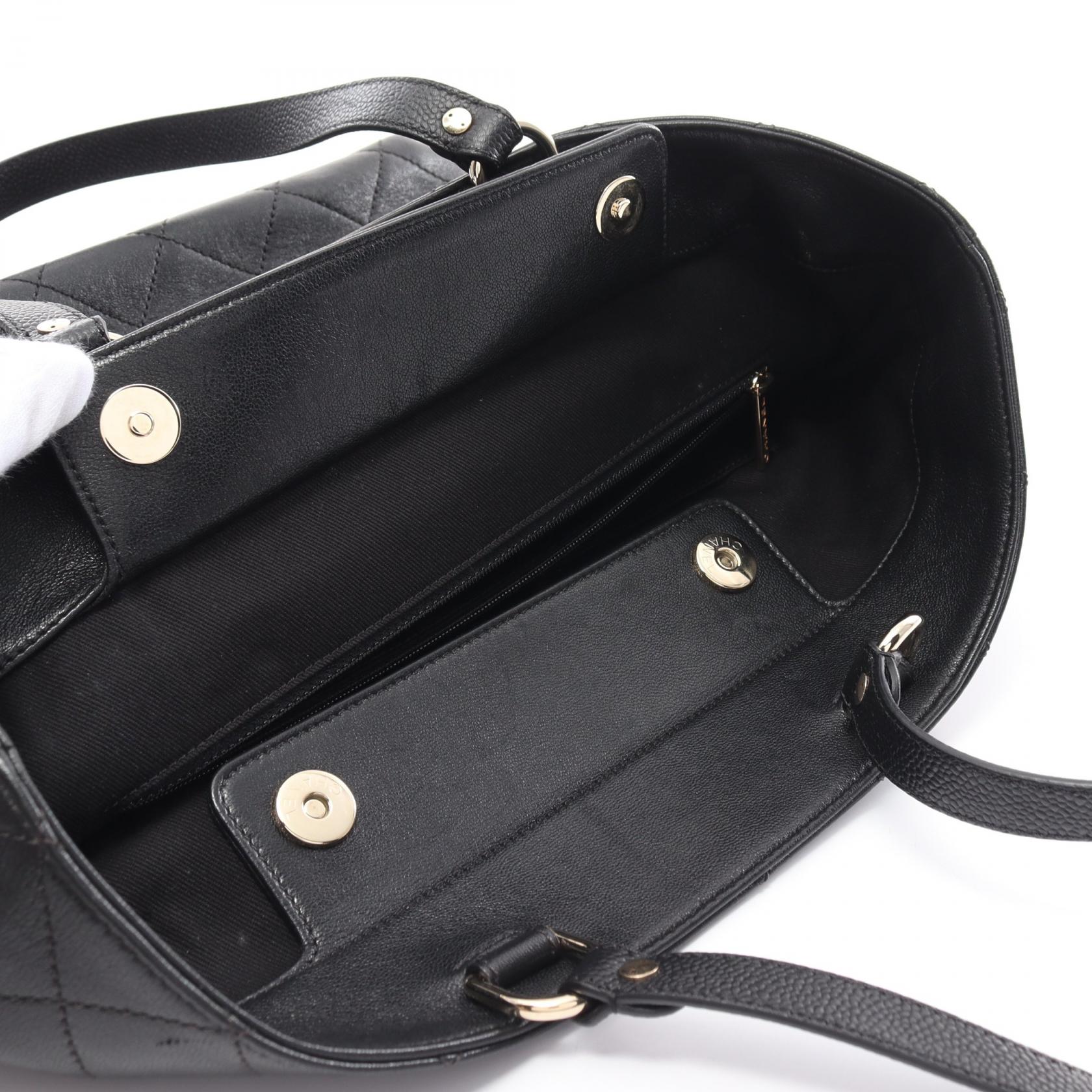 Top Quality Chanel Matelasse Leather Tote Bag Black
