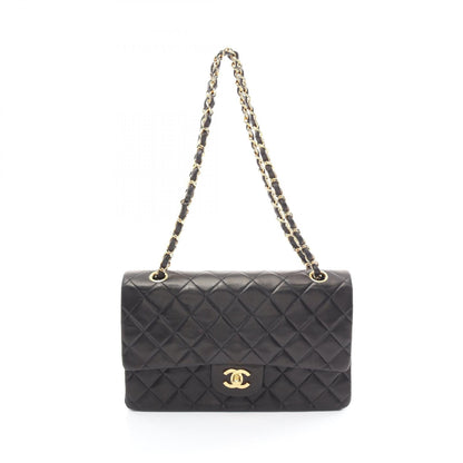 Top Quality Chanel Matelasse W Flap Shoulder Bag Black