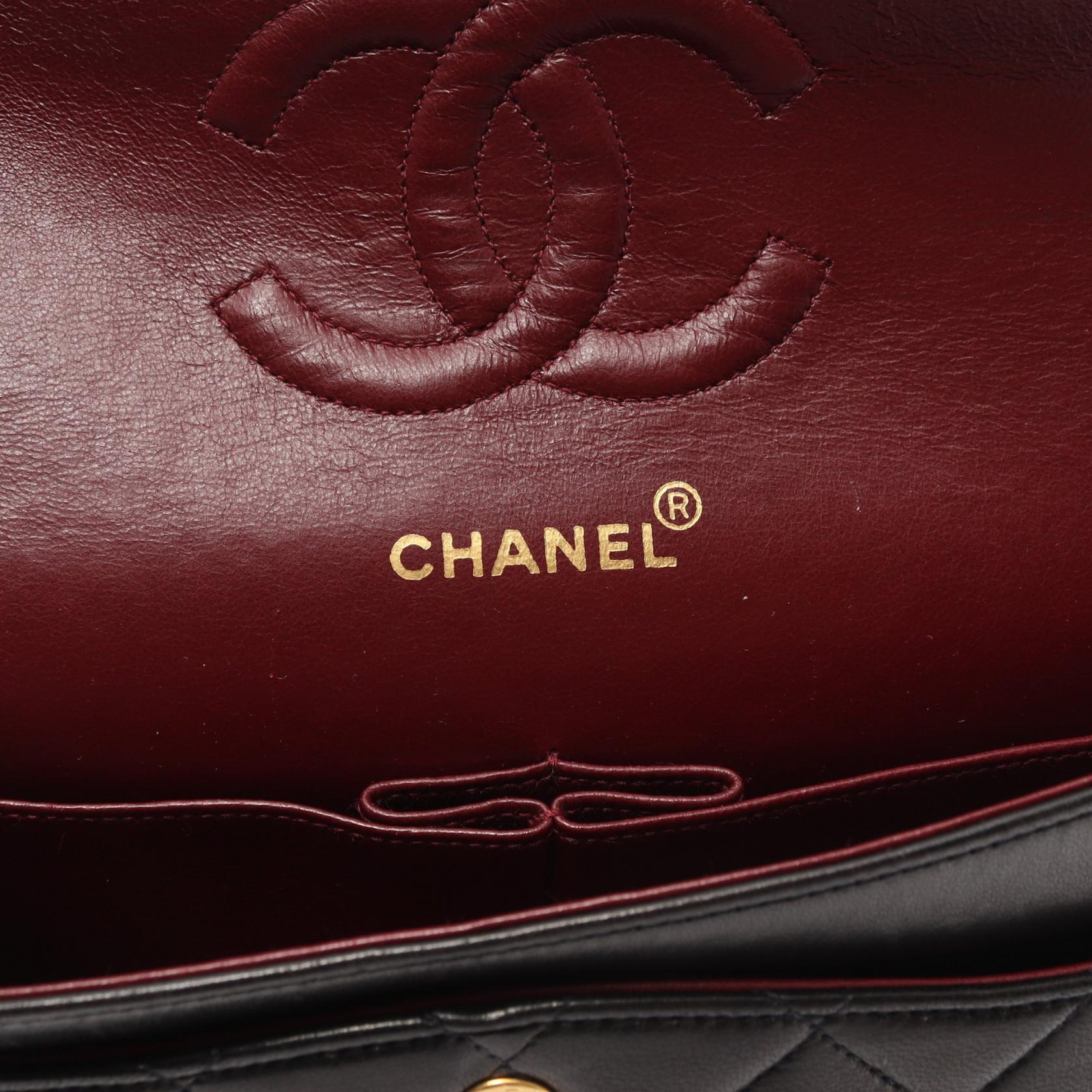 Top Quality Chanel Matelasse W Flap Shoulder Bag Black