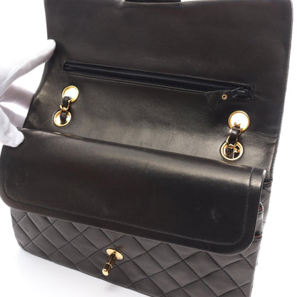 Top Quality Chanel Matelasse W Flap Shoulder Bag Black