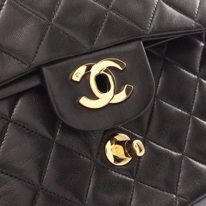 Top Quality Chanel Matelasse W Flap Shoulder Bag Black
