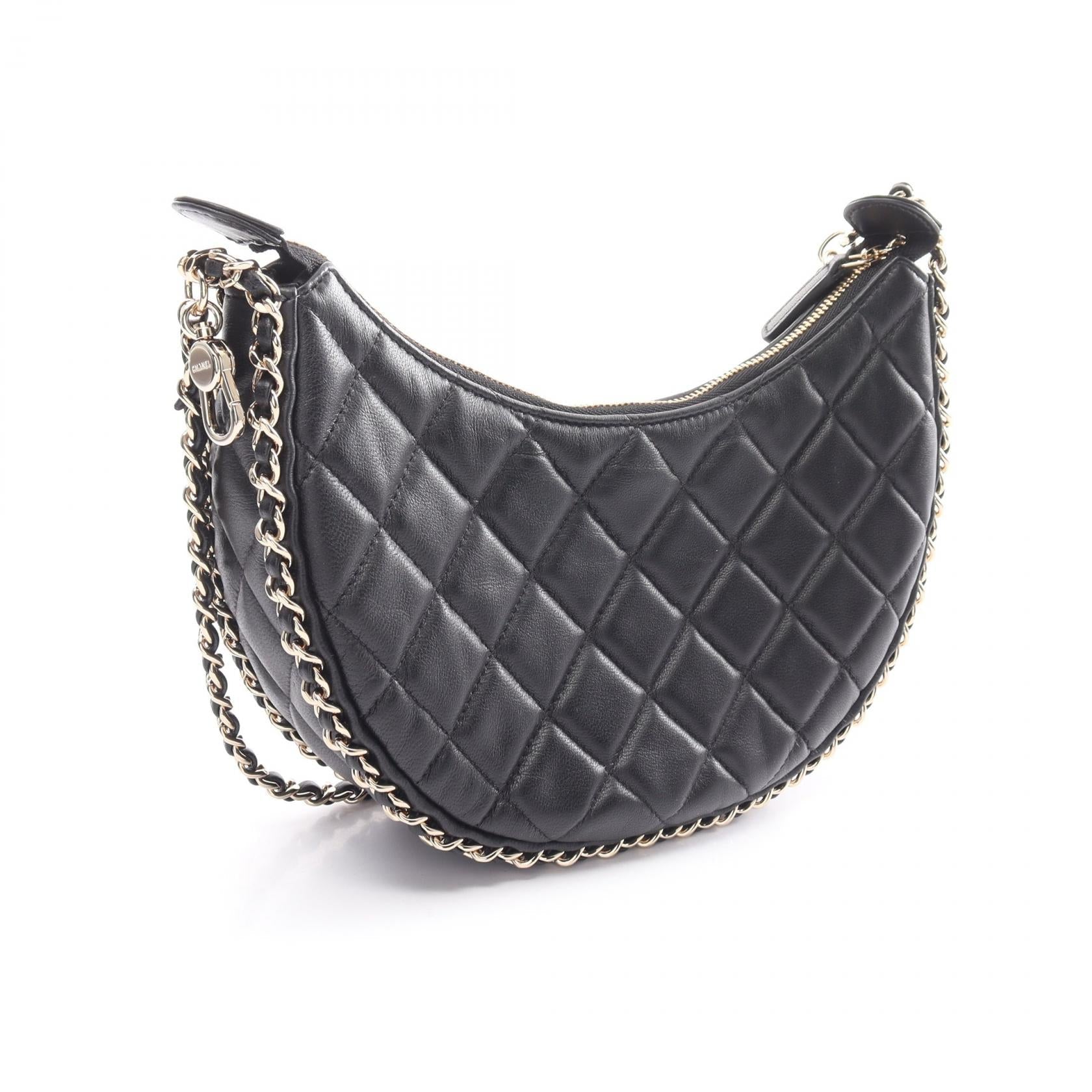 Top Quality Chanel Matelasse Small Hobo Shoulder Bag Black
