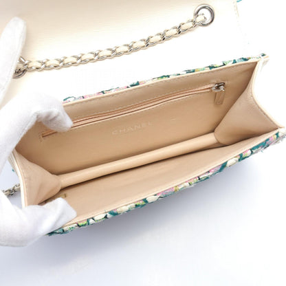 Top Quality Chanel Coco Mark Fabric Leather Shoulder Bag A93221
