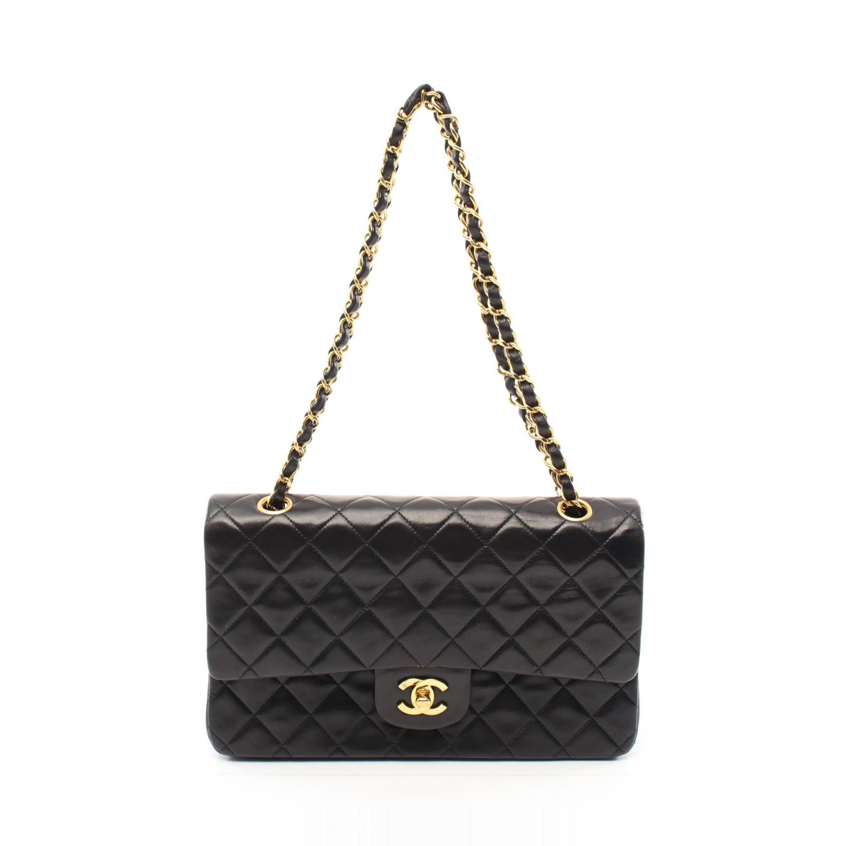 Top Quality Chanel Lambskin Matelasse W Flap Shoulder Bag A01112