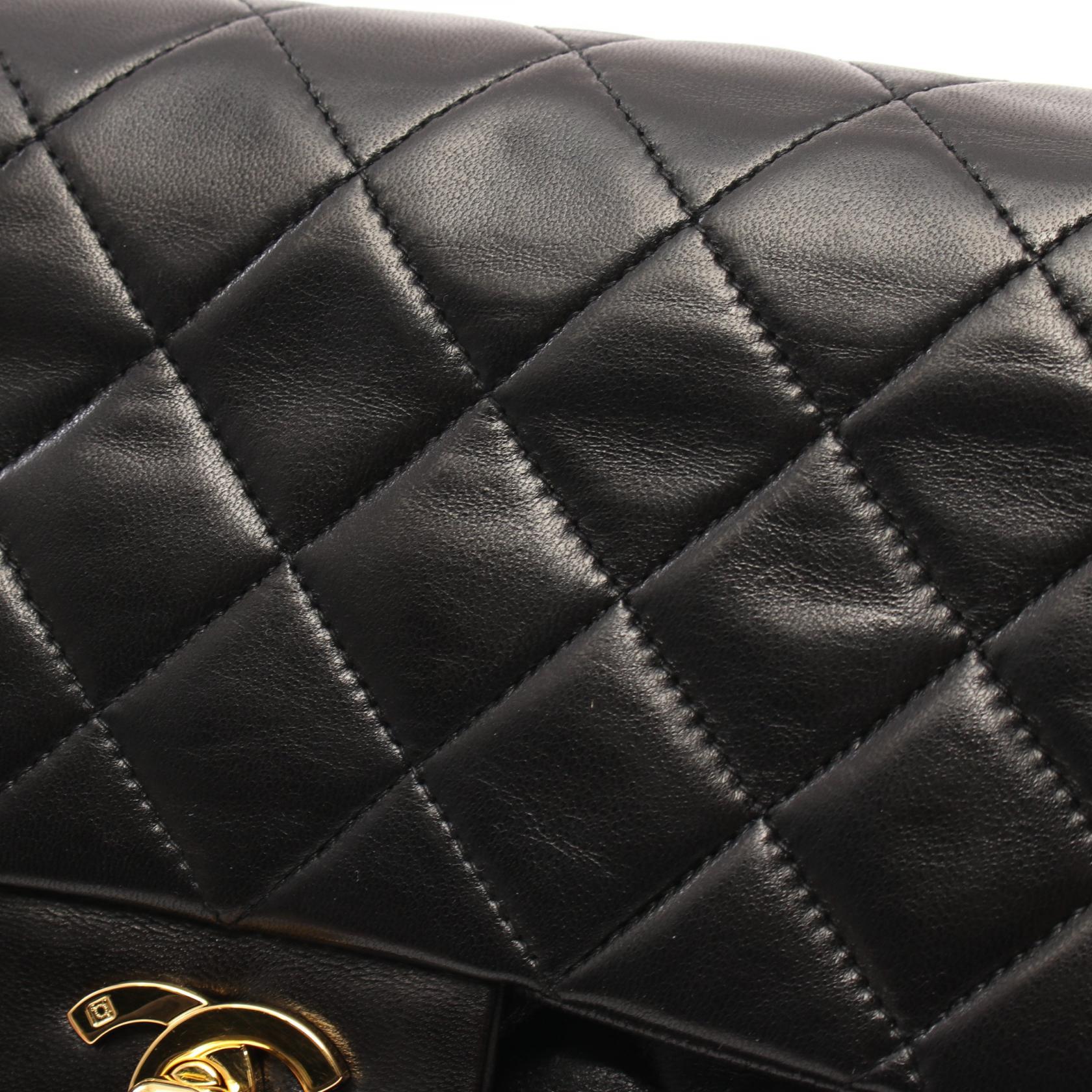 Top Quality Chanel Lambskin Matelasse W Flap Shoulder Bag A01112