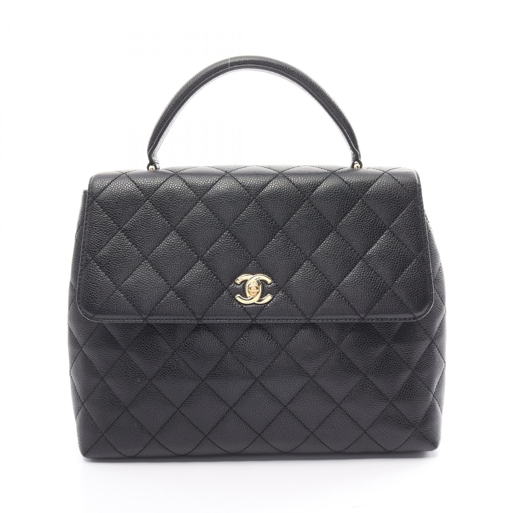 Top Quality Chanel Caviar Skin Matelasse Handbag Black