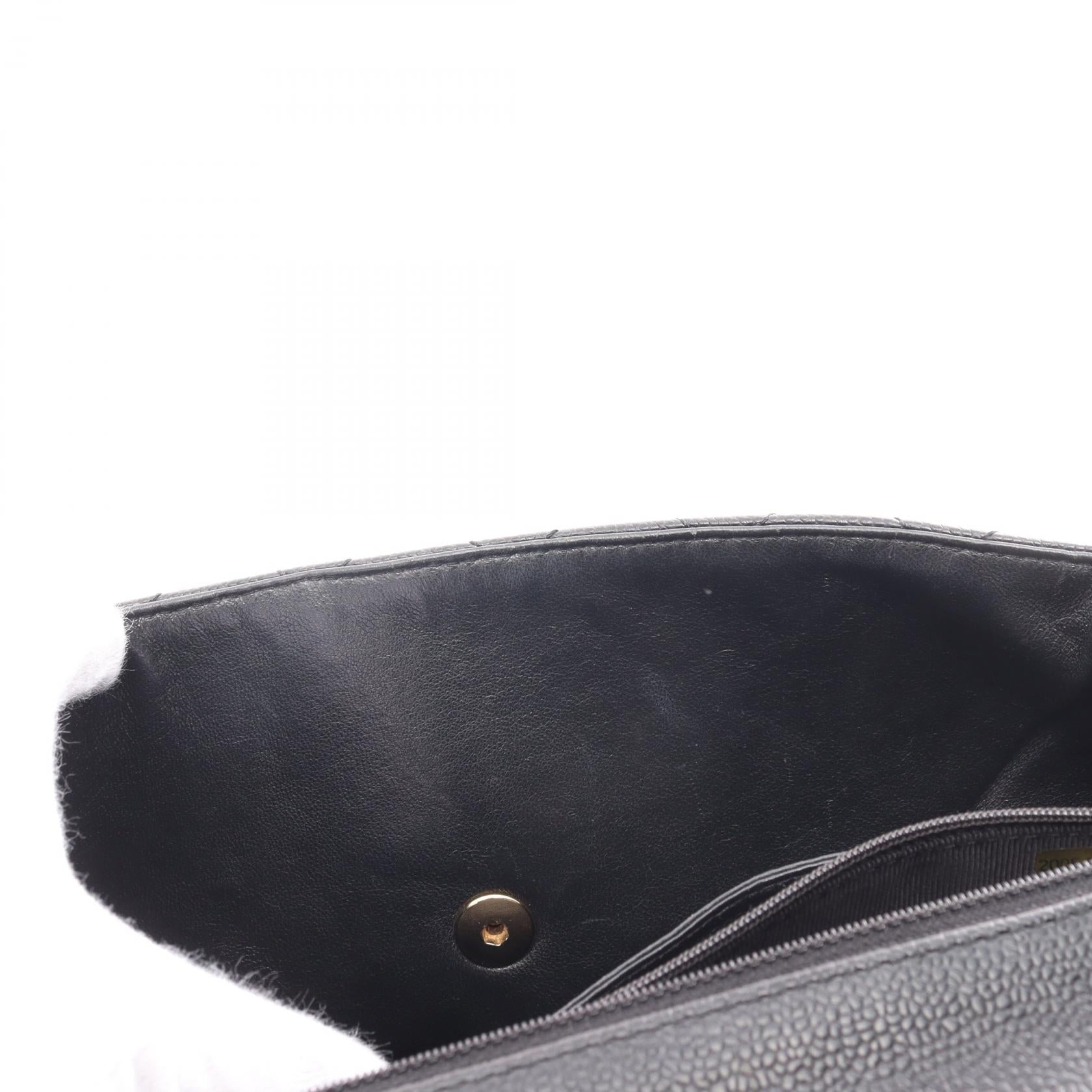 Top Quality Chanel Caviar Skin Matelasse Handbag Black
