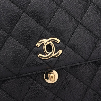 Top Quality Chanel Caviar Skin Matelasse Handbag Black
