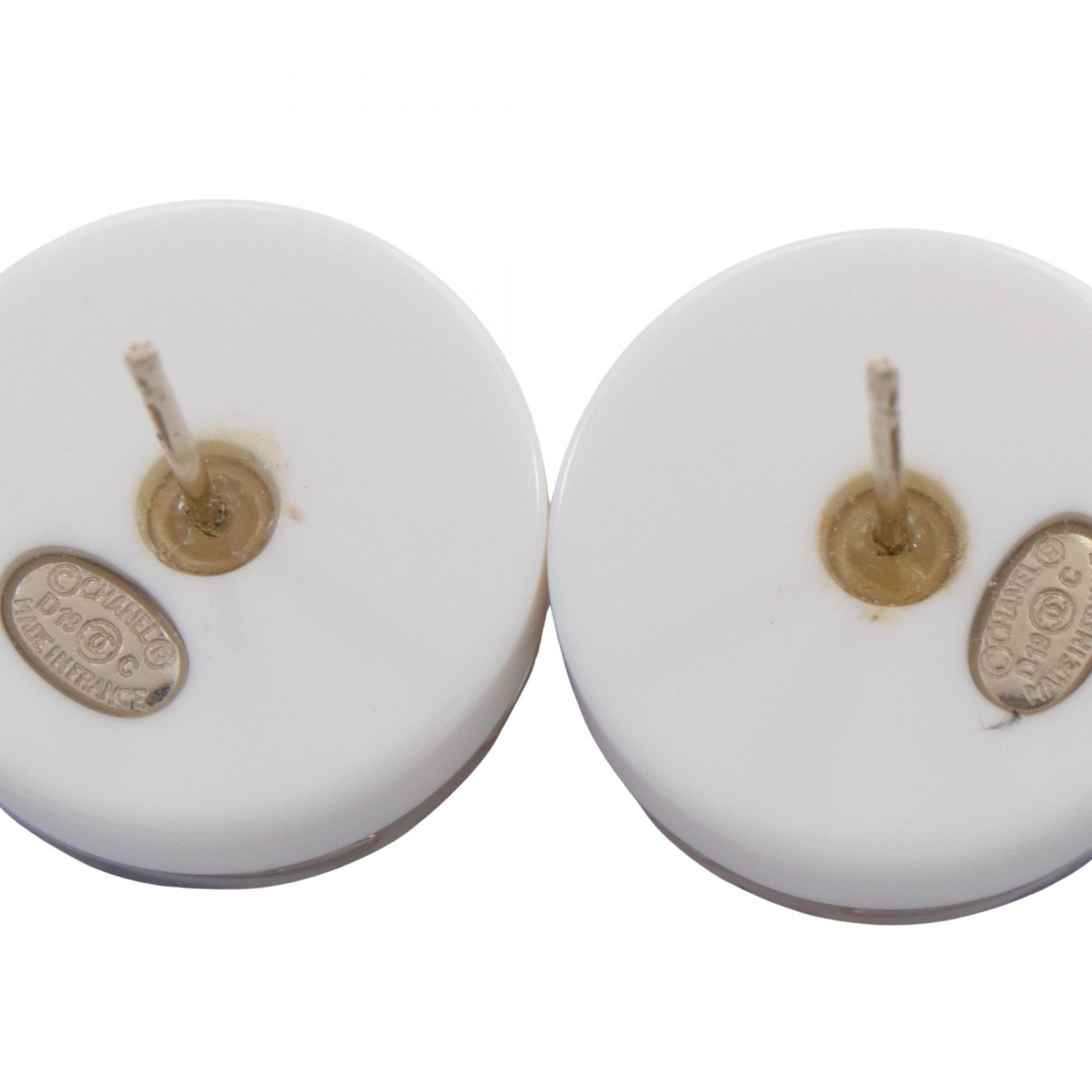 Top Quality Chanel Coco Mark Earrings Gold Plated Plastic