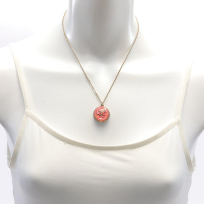 Top Quality Chanel Coco Mark Necklace Gold Resin Rhinestone