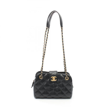 Top Quality Chanel Leather Bowling Shoulder Bag Black AS5005