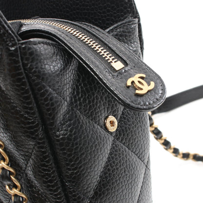 Top Quality Chanel Leather Bowling Shoulder Bag Black AS5005