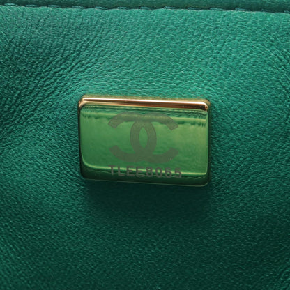 Top Quality Chanel Mini Matelasse Leather Shoulder Bag Green