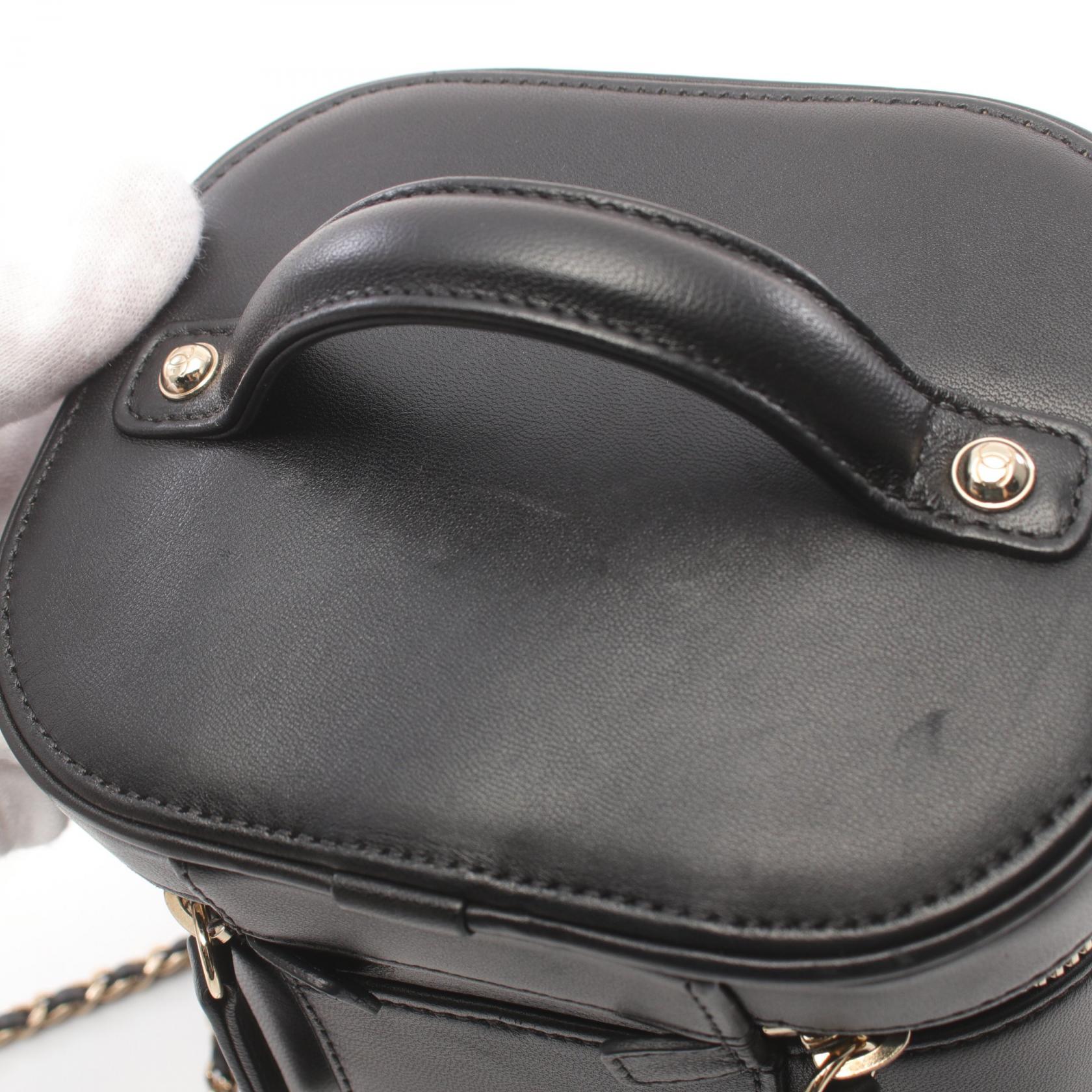 Top Quality Chanel Lambskin Vanity Shoulder Bag Black
