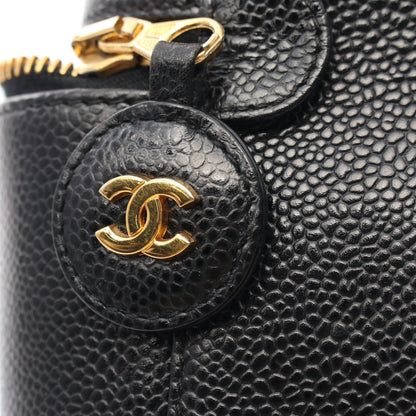 Top Quality Chanel Caviar Skin Coco Mark Handbag Black