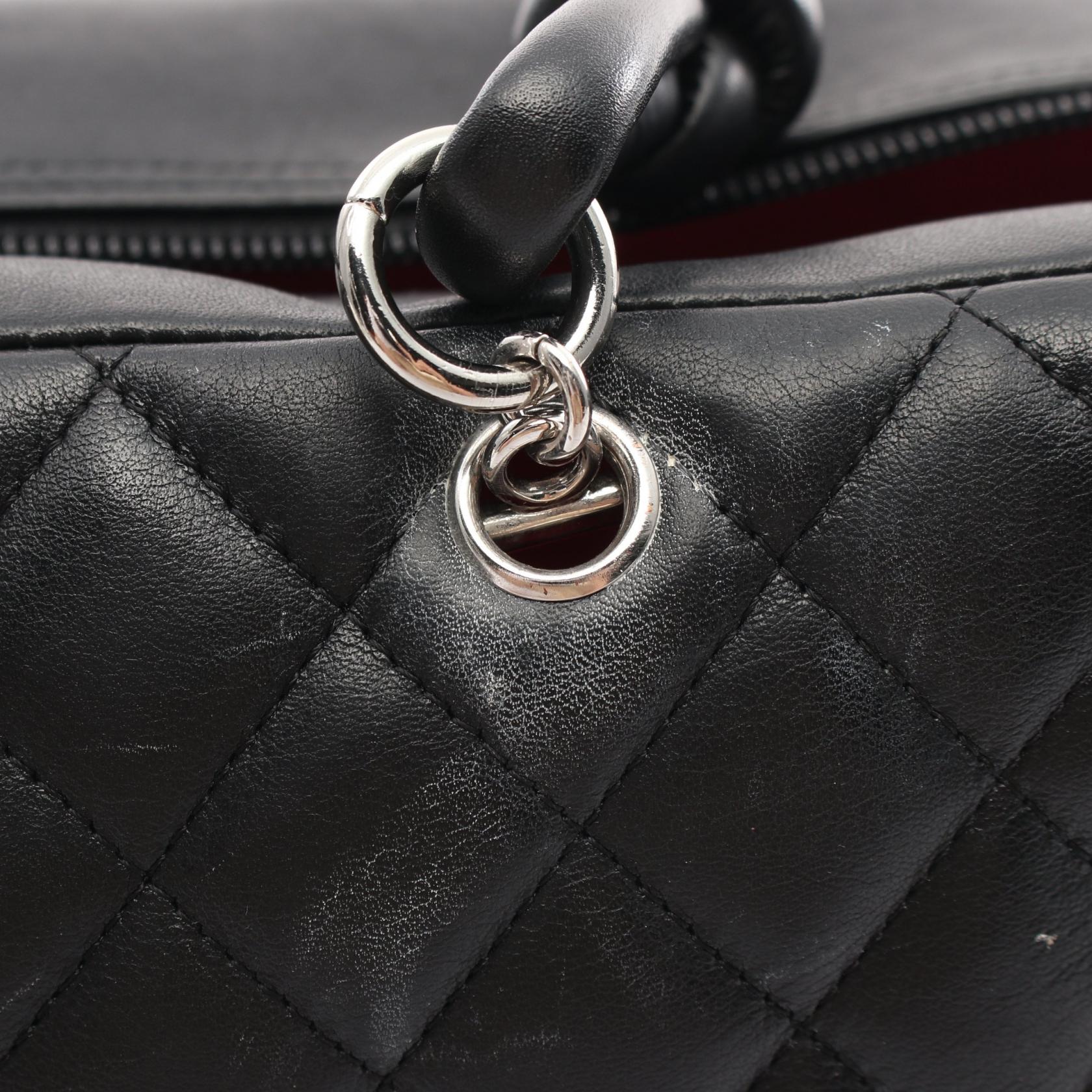 Top Quality Chanel Cambon Line Leather Bowling Bag A25171
