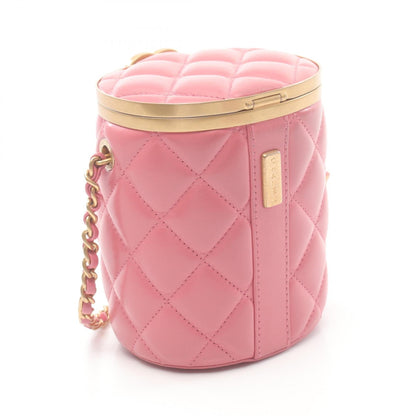 Top Quality Chanel Lambskin Matelasse Shoulder Bag Pink