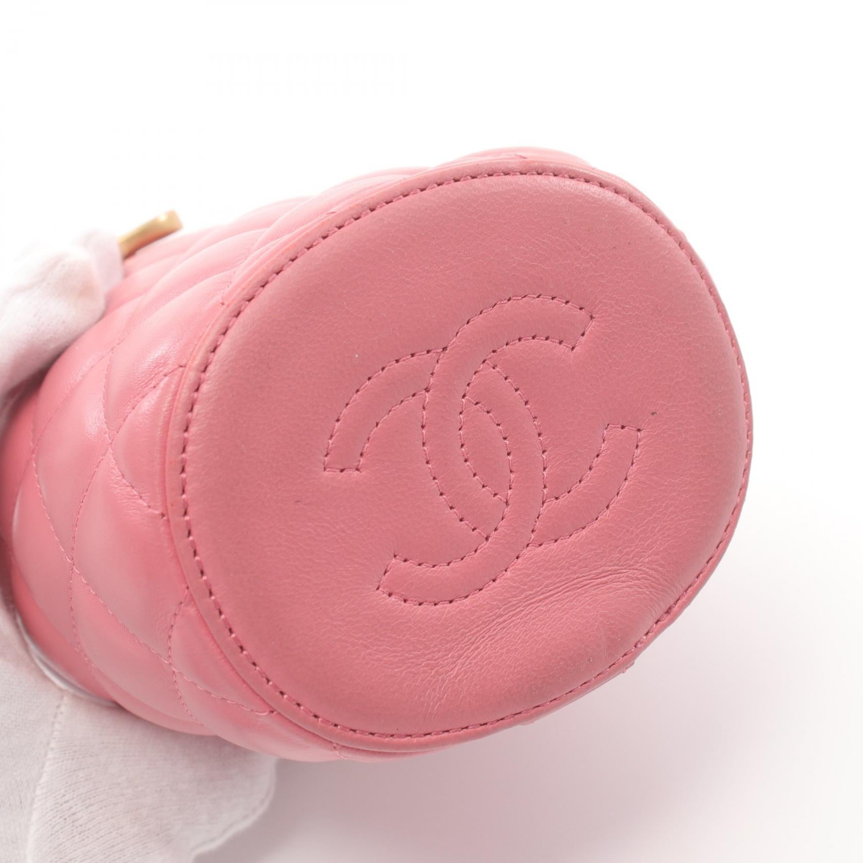 Top Quality Chanel Lambskin Matelasse Shoulder Bag Pink