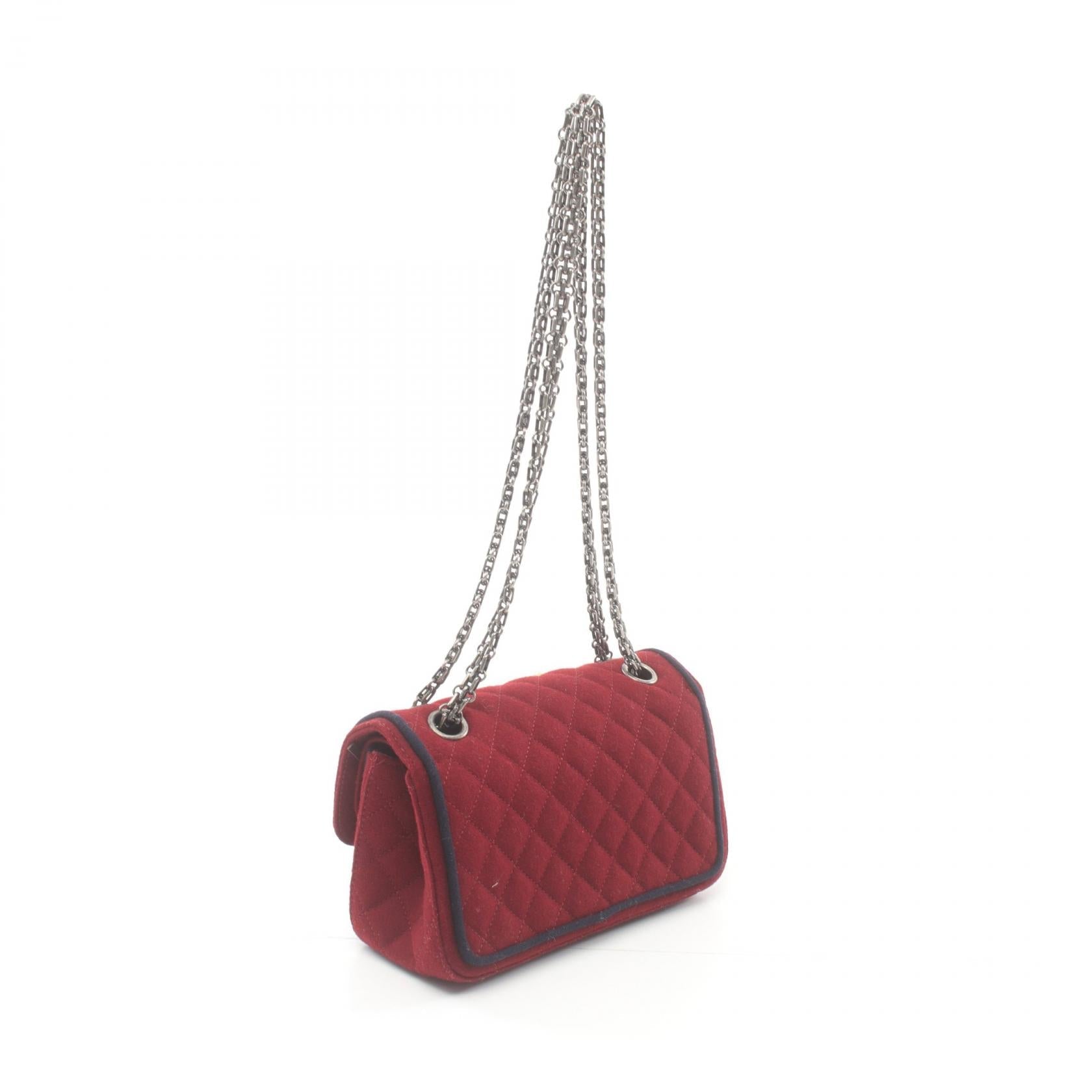 Top Quality Chanel 2.55 Wool W Flap Shoulder Bag