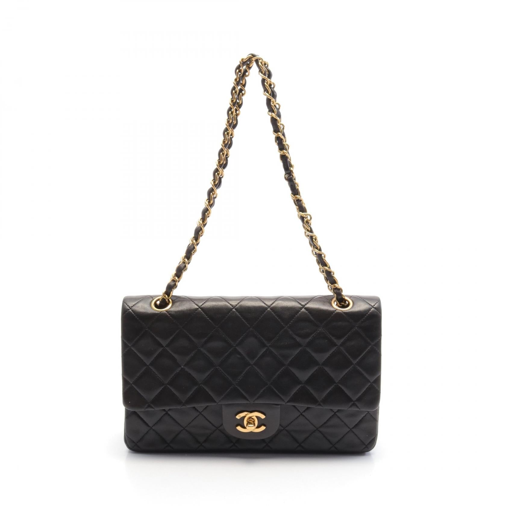 Top Quality Chanel Lambskin Matelasse W Flap Shoulder Bag