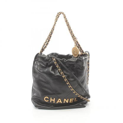 Top Quality Chanel 22 Mini Leather Shoulder Bag Black