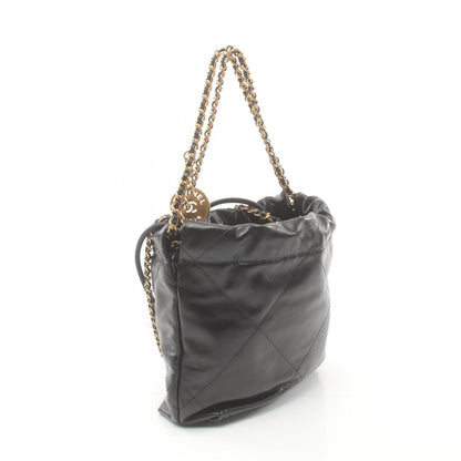 Top Quality Chanel 22 Mini Leather Shoulder Bag Black