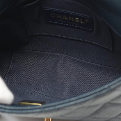 Top Quality Chanel Matelasse Leather Shoulder Bag Navy