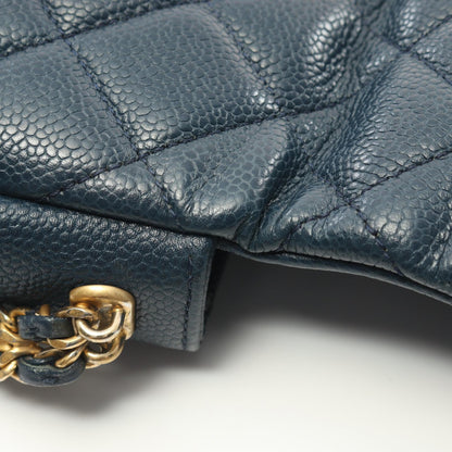 Top Quality Chanel Matelasse Leather Shoulder Bag Navy