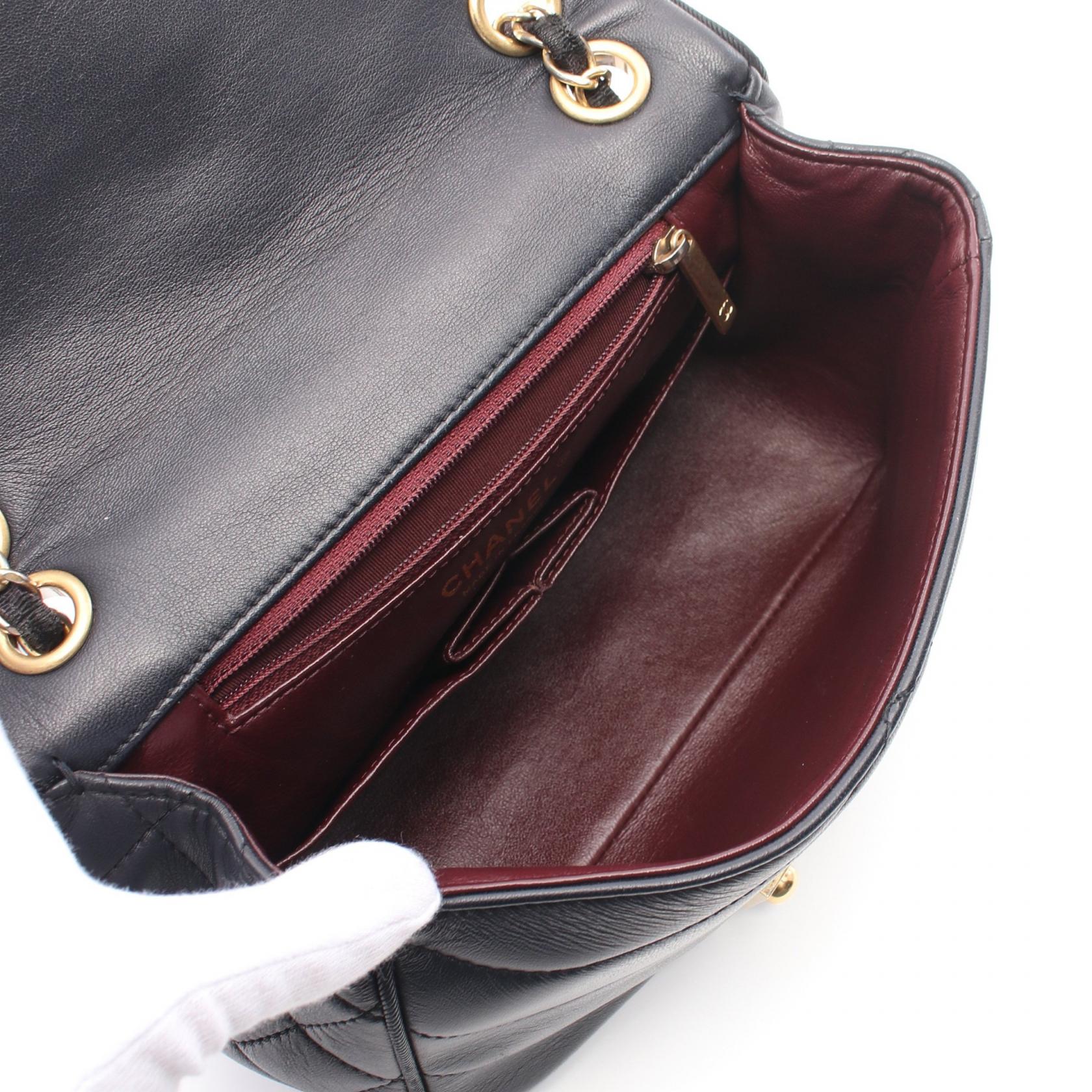Top Quality Chanel Lambskin Shoulder Bag Navy