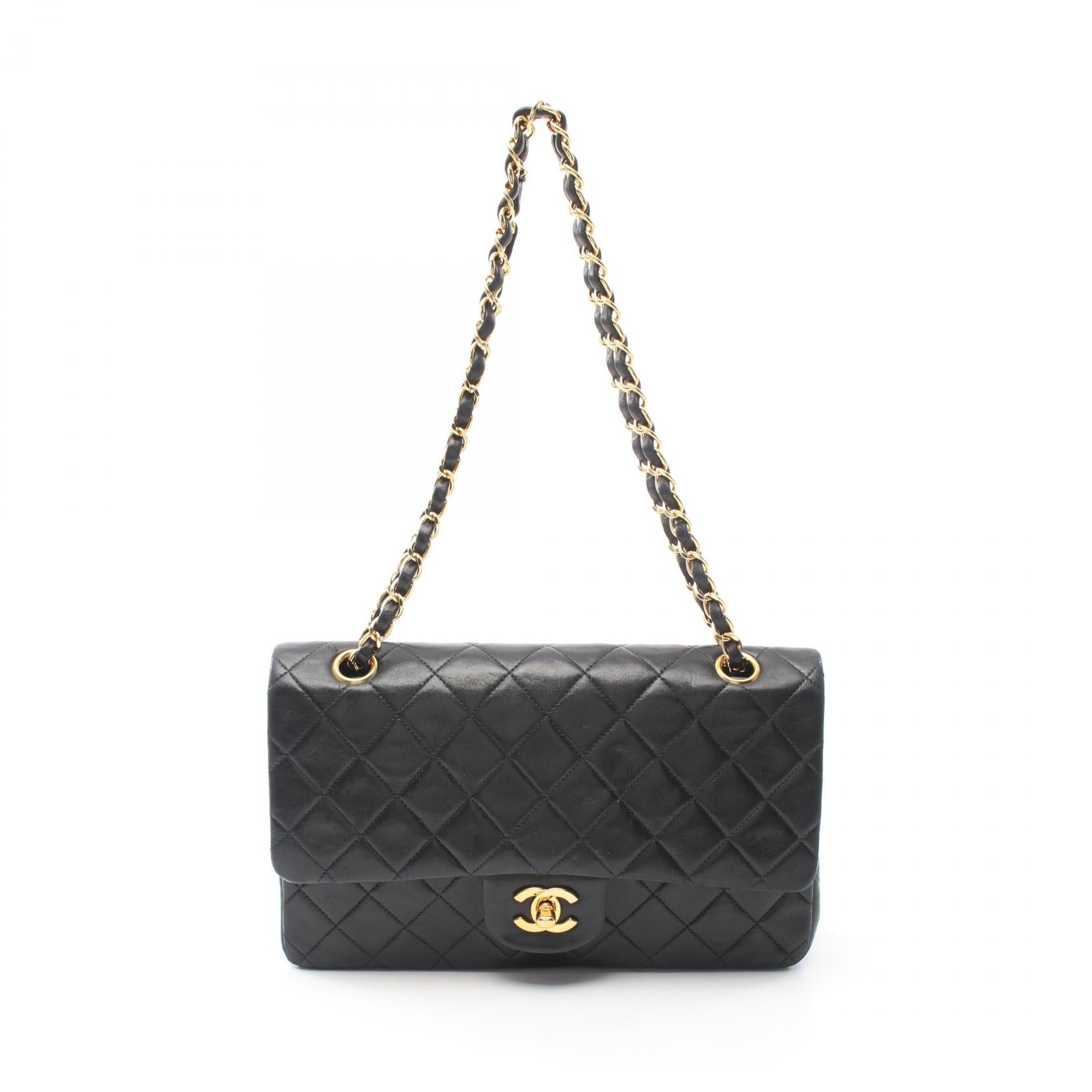 Top Quality Chanel Lambskin Matelasse W Flap Shoulder Bag