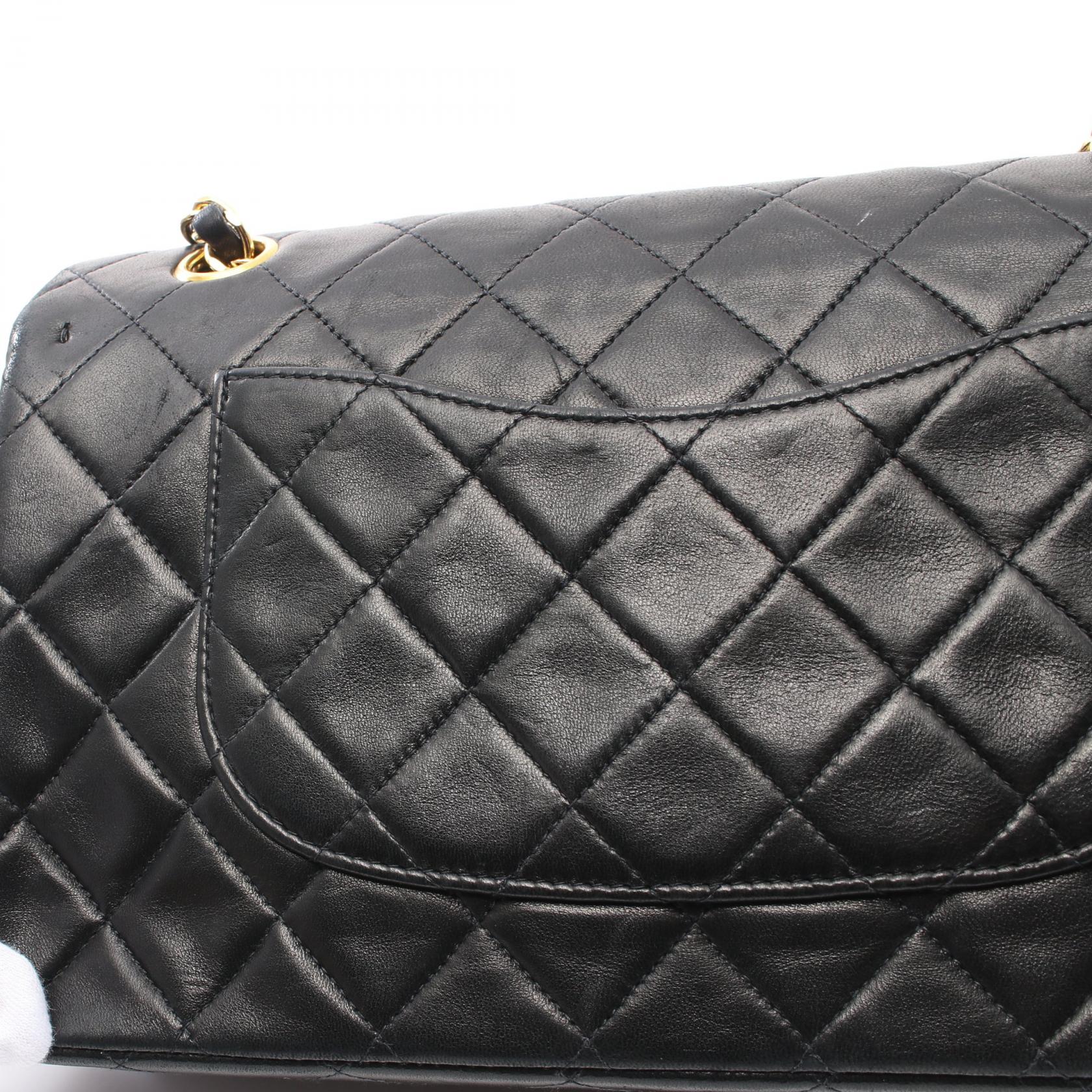 Top Quality Chanel Lambskin Matelasse W Flap Shoulder Bag