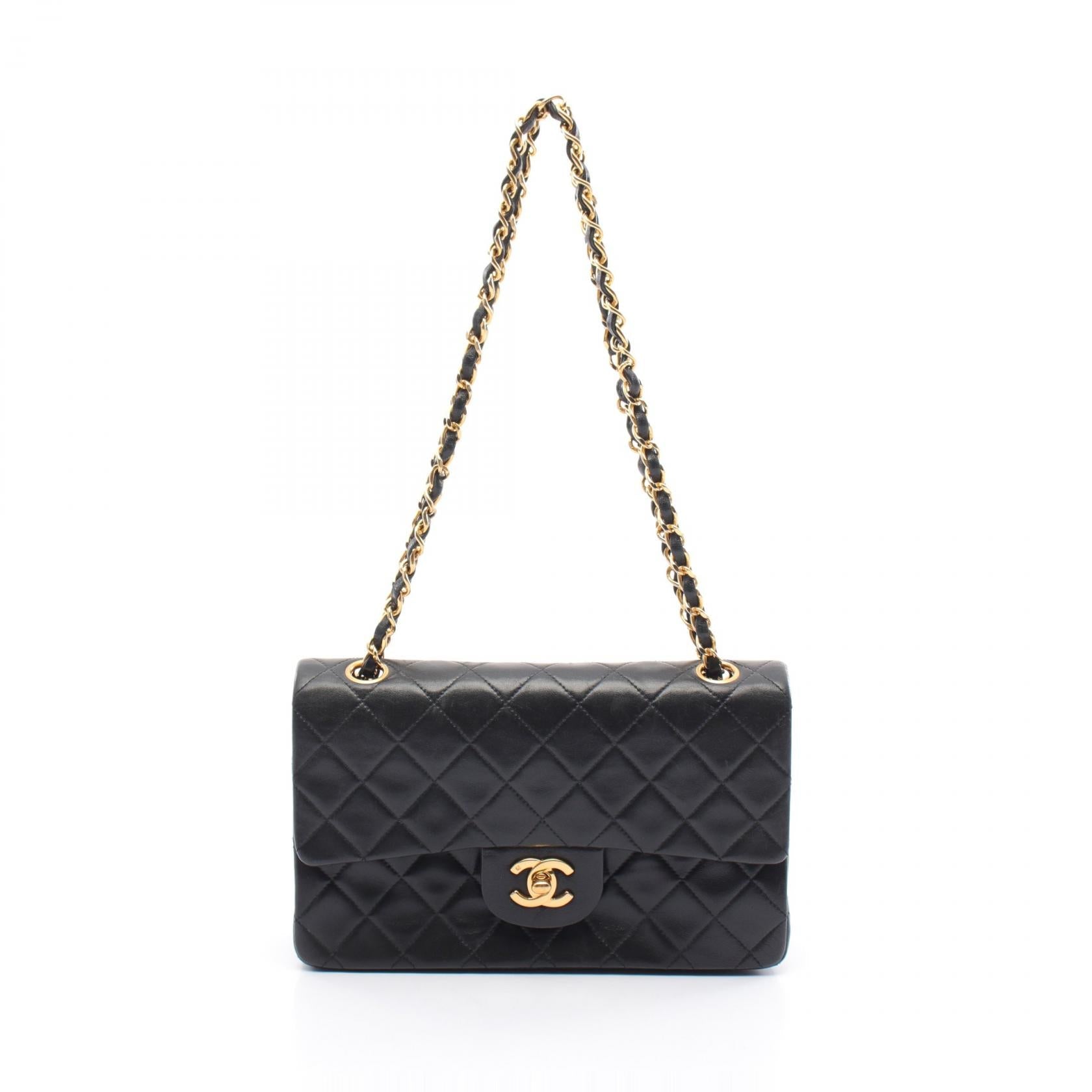 Top Quality Chanel Lambskin Matelasse W Flap Shoulder Bag