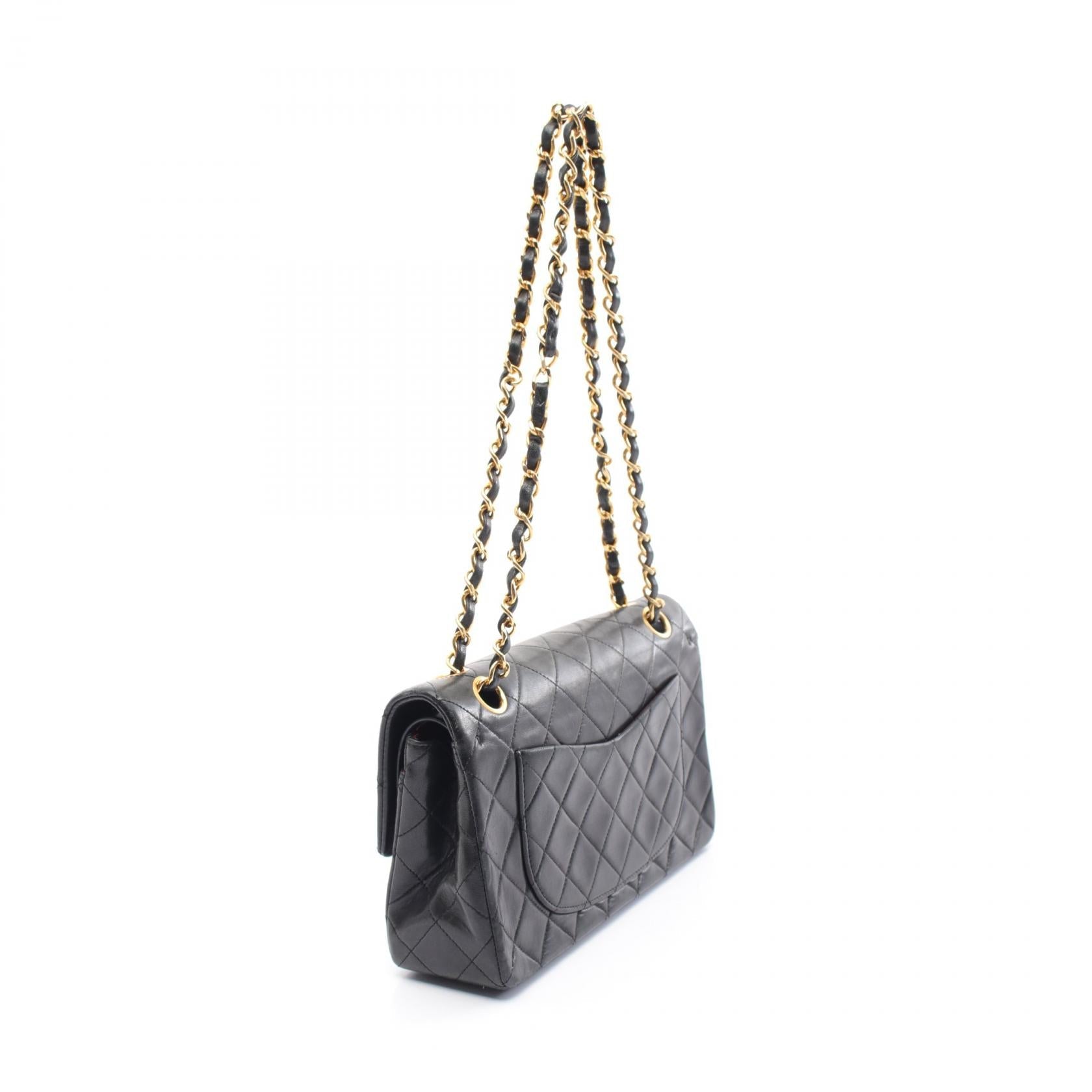 Top Quality Chanel Lambskin Matelasse W Flap Shoulder Bag
