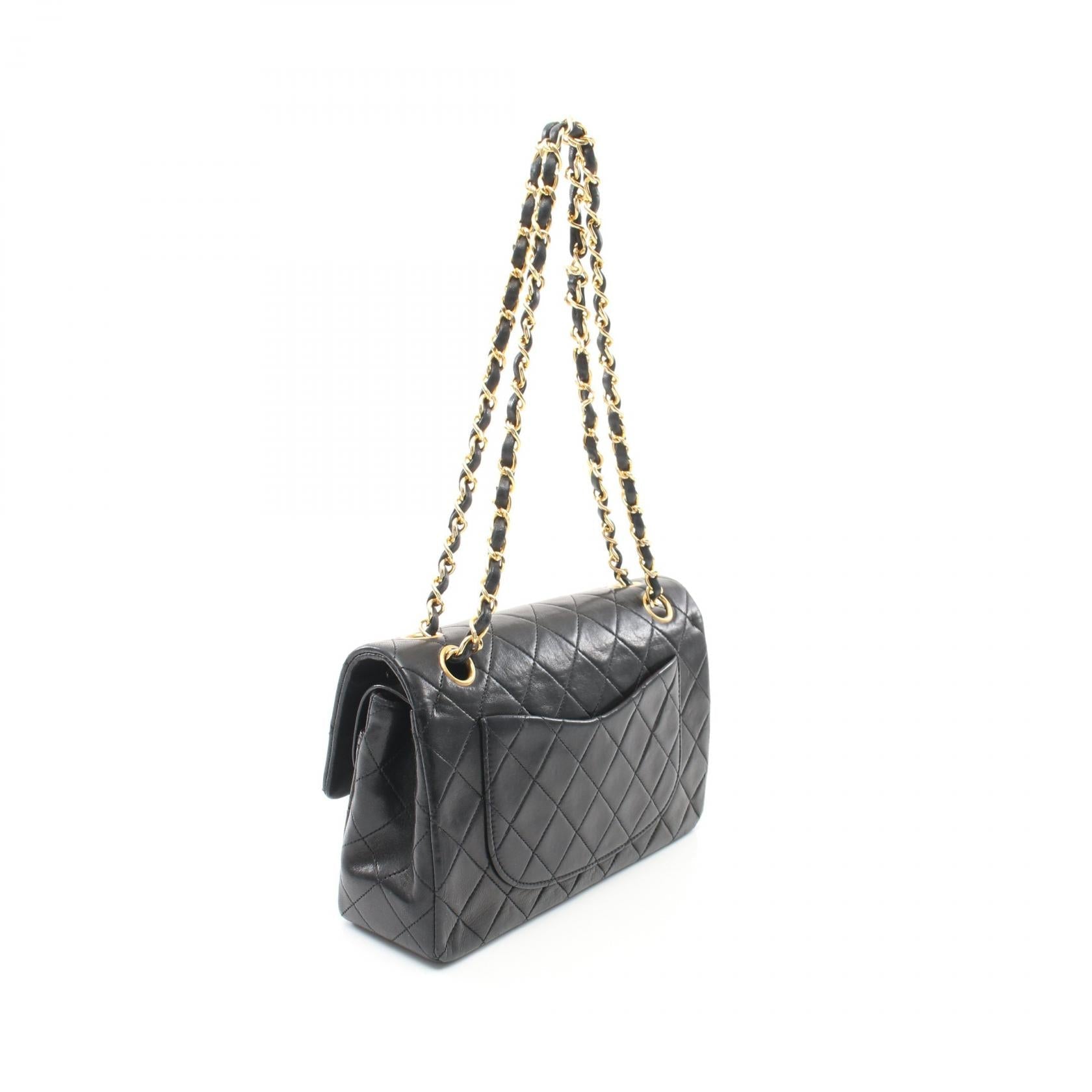 Top Quality Chanel Lambskin Matelasse W Flap Shoulder Bag