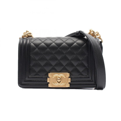 Top Quality Chanel Boy Small Leather Shoulder Bag Black