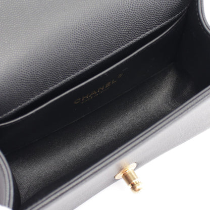 Top Quality Chanel Boy Small Leather Shoulder Bag Black