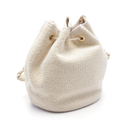 Top Quality Chanel Deauville Bucket Shoulder Bag Ivory