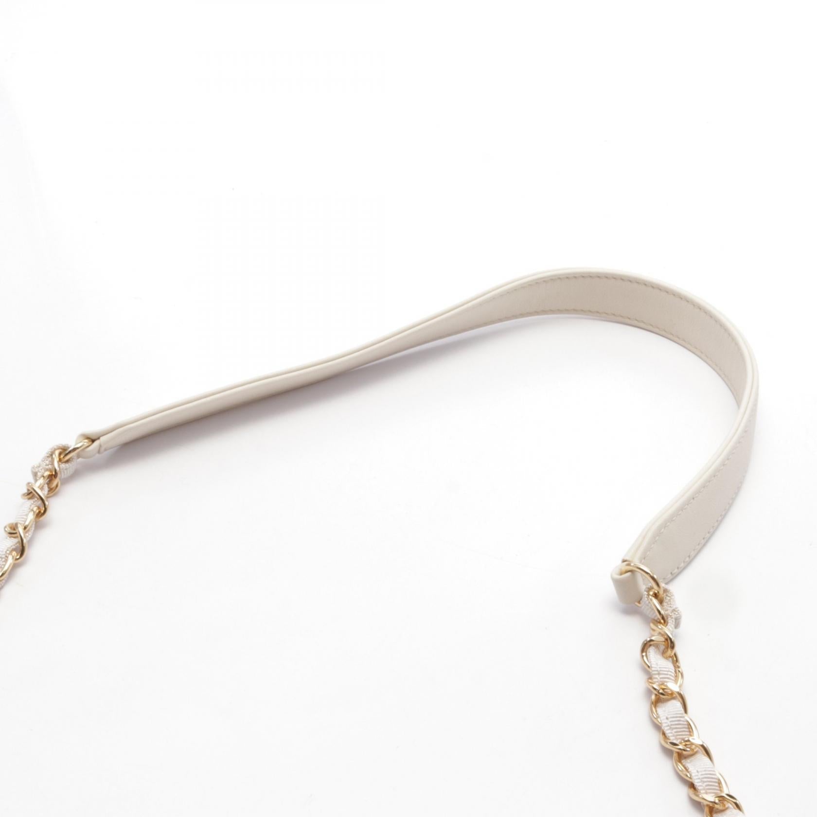 Top Quality Chanel Deauville Bucket Shoulder Bag Ivory