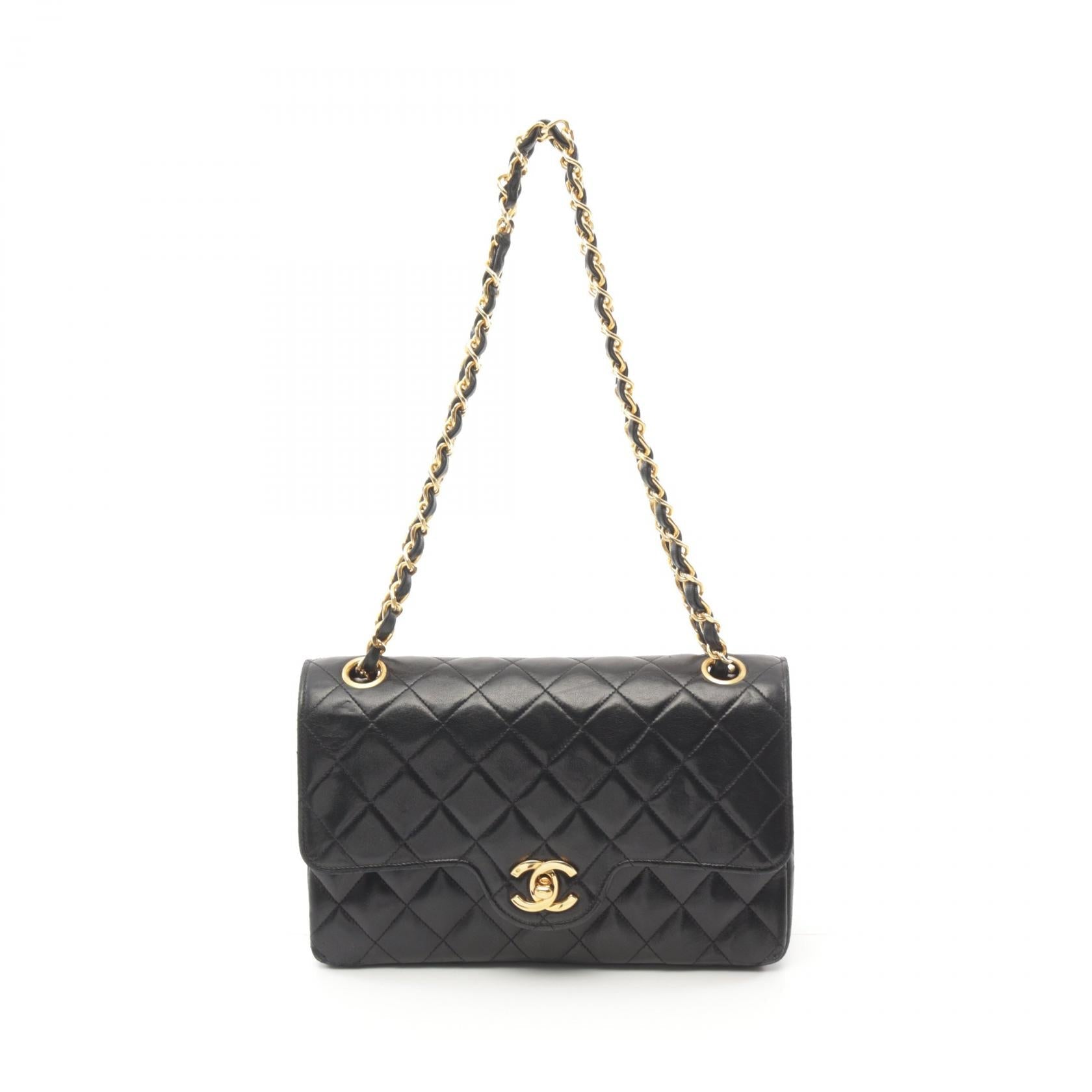 Top Quality Chanel Lambskin Matelasse W Flap Shoulder Bag