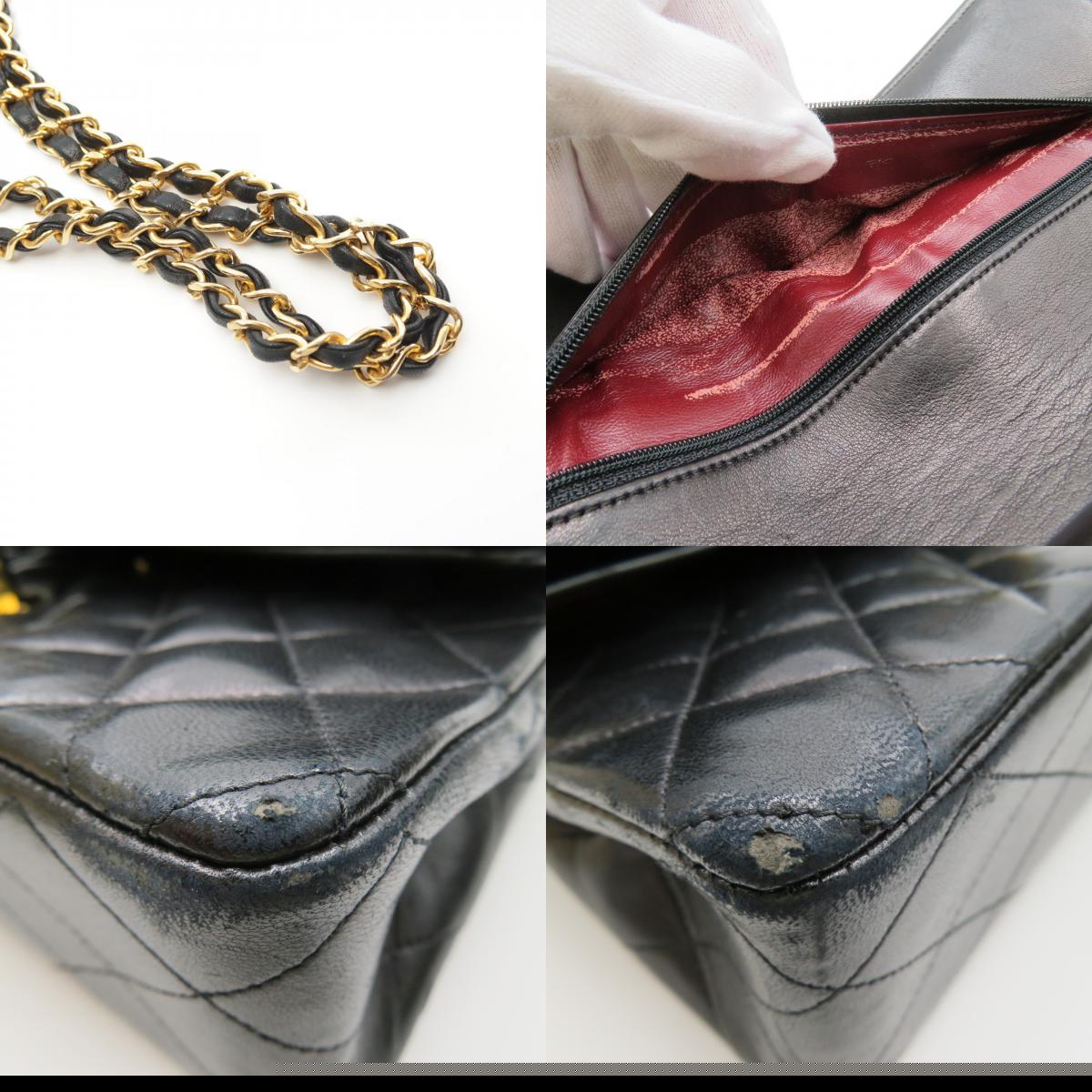 Top Quality Chanel Lambskin Matelasse W Flap Shoulder Bag
