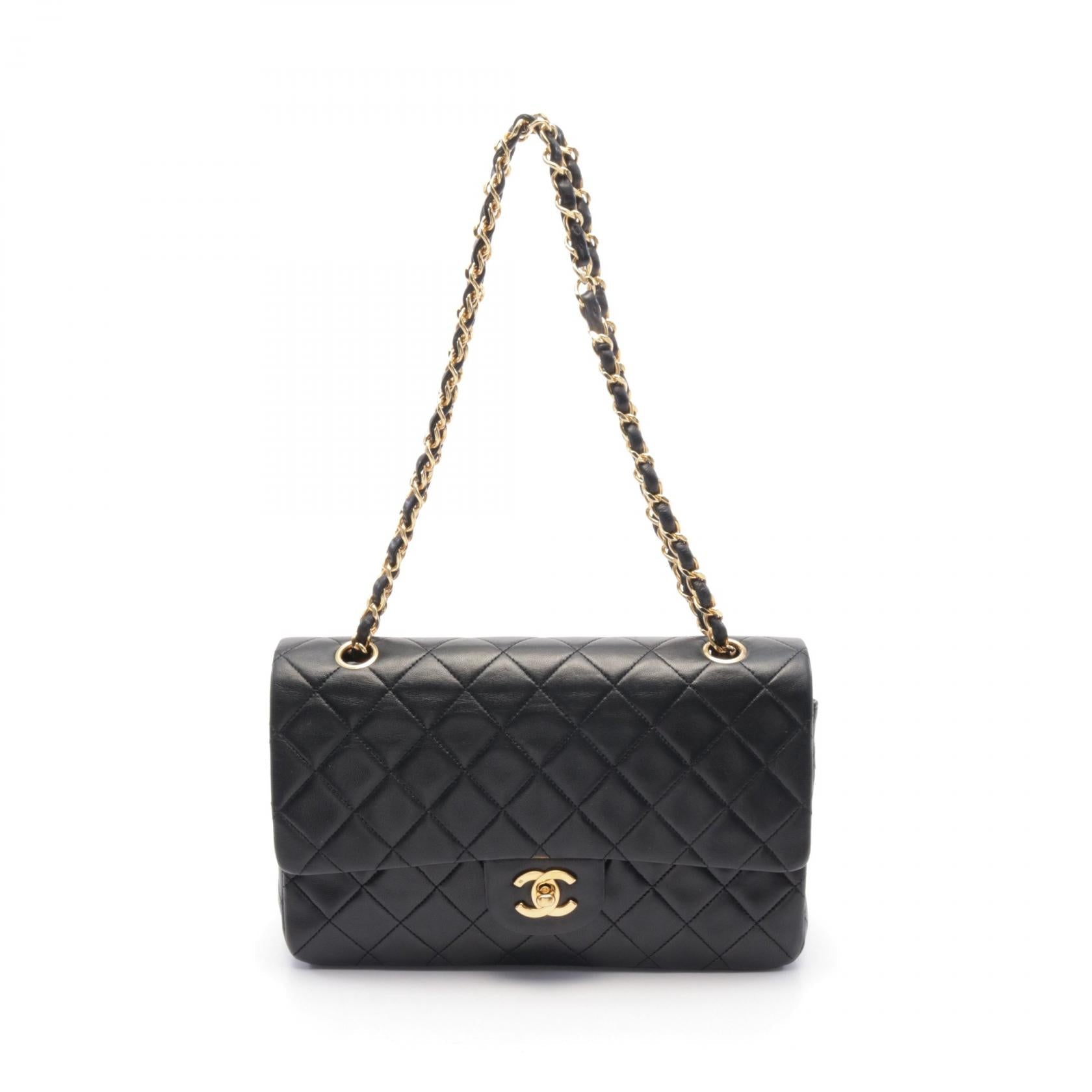Top Quality Chanel Lambskin Matelasse W Flap Shoulder Bag