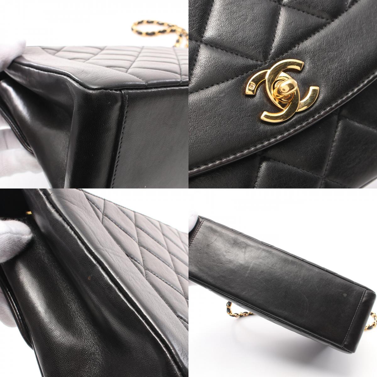 Top Quality Chanel Diana Flap Lambskin Shoulder Bag Black