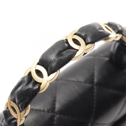Top Quality Chanel Matelasse Top Handle Shoulder Bag Black